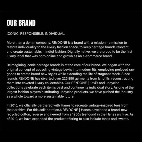 Re/done Straight Leg Jeans 70s Button Fly Recycled Denim Size 26 27x30.5 - Picture 11 of 12